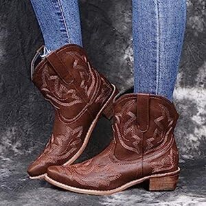 Brown Cowboy Boots - Size 9.5